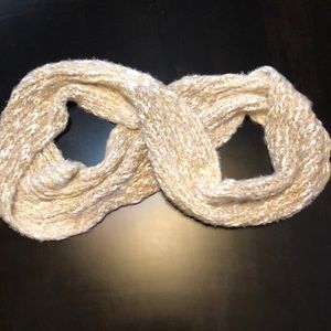 Charlotte Russe Gold and White Infinity Scarf